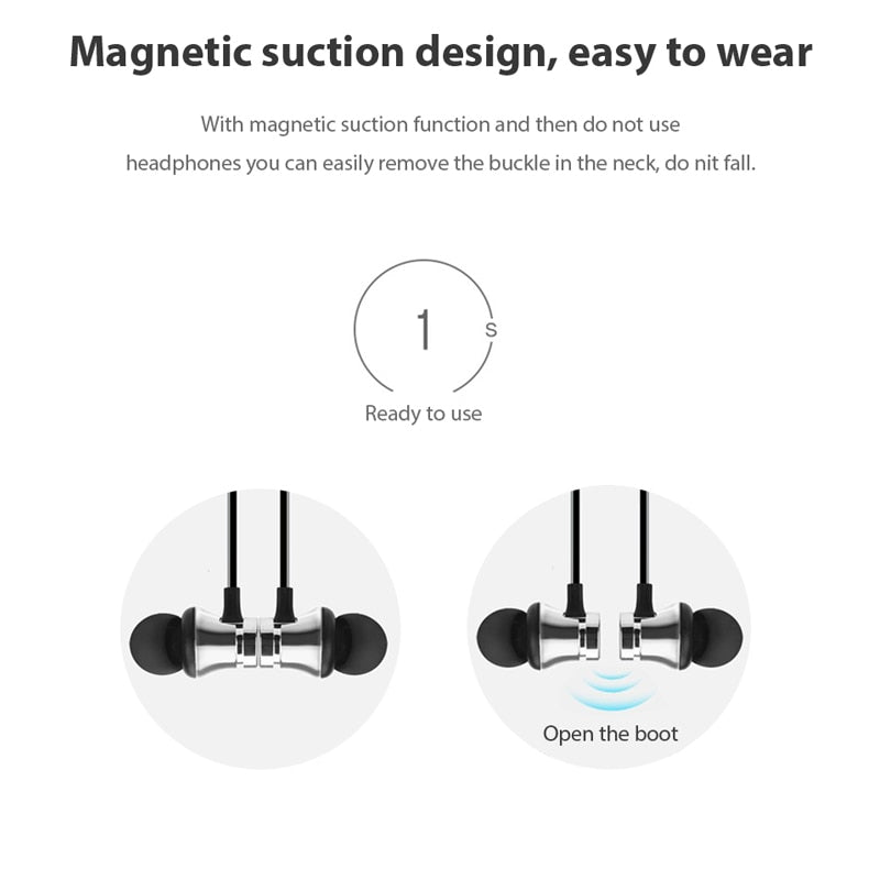 Magnetic Bluetooth Earphone waterproof