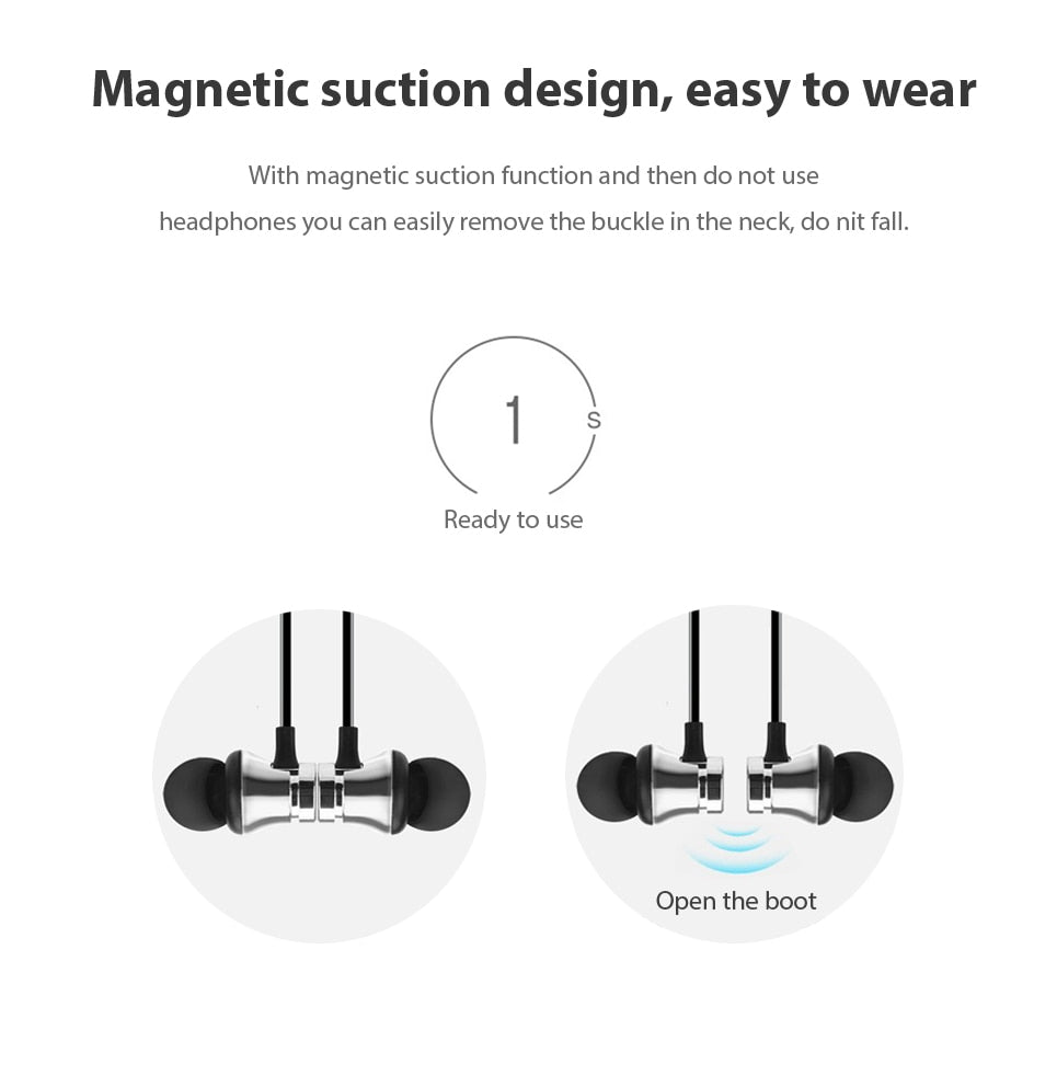 Magnetic Bluetooth Earphone waterproof