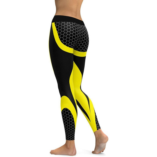 Women's Honeycomb Push-Up Yoga Pants