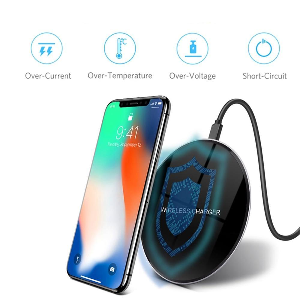 Qi Fast Wireless Mirrored Smart Phone Charger