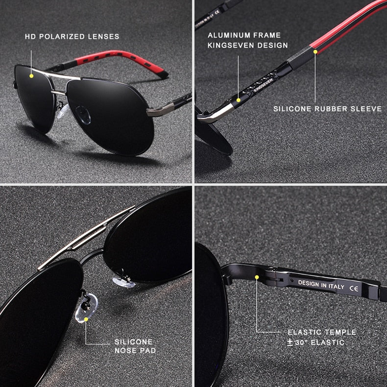 Men's Aluminum Polarized Coated Lens Driving Sunglasses
