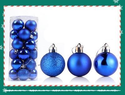 24 Pack: Glitter Decorated Christmas Tree Ornaments