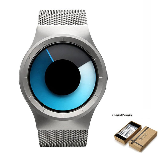Men's Stainless Steel Futuristic Luxury Roto Watch