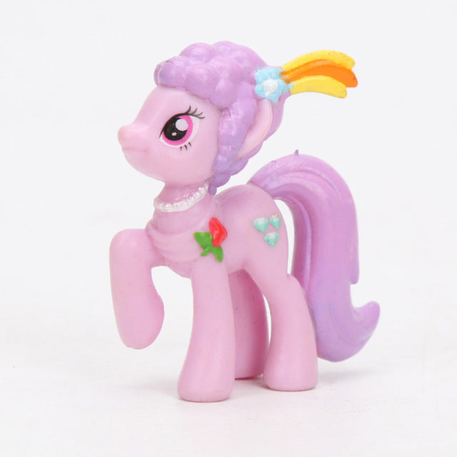 1pcs My Little Pony Toys Mini Pony PVC Action Figures Discord Rainbow Dash Twilight Sparkle Spike Pinkie Pie DJ Pon-3 Dolls Toy