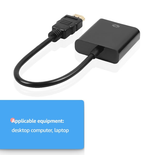 High Quality HDMI to VGA Adapter Male To Famale Converter Adapter 1080P Digital to Analog Video Audio For PC Laptop Tablet
