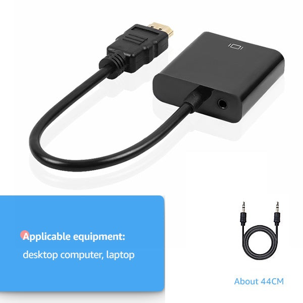 High Quality HDMI to VGA Adapter Male To Famale Converter Adapter 1080P Digital to Analog Video Audio For PC Laptop Tablet