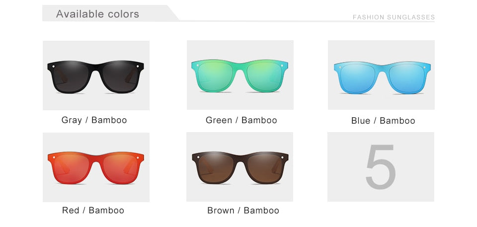 Men's Polarized Bamboo UV400 Sunglasses