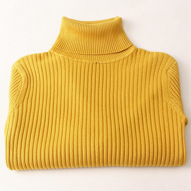 Women's Thick Woven Knitted Turtleneck Sweater