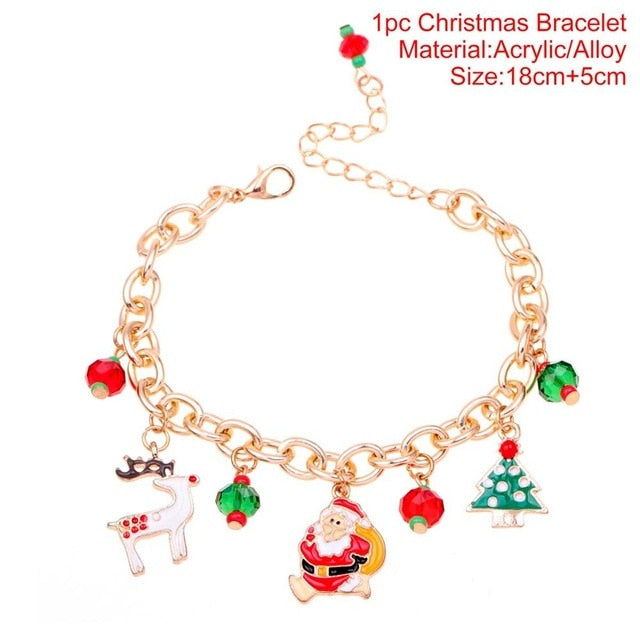 Christmas Pendant Charm Bracelet