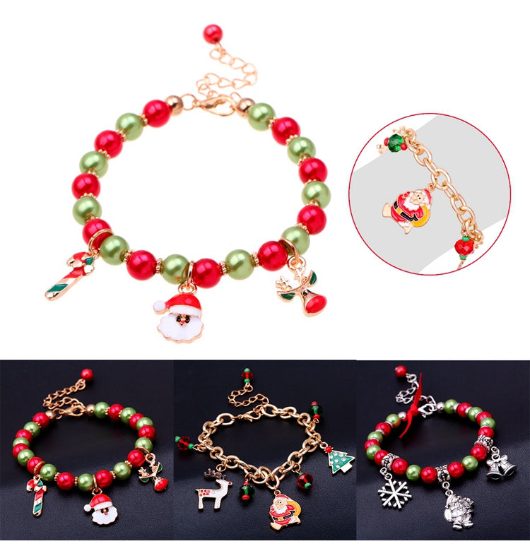 Christmas Pendant Charm Bracelet