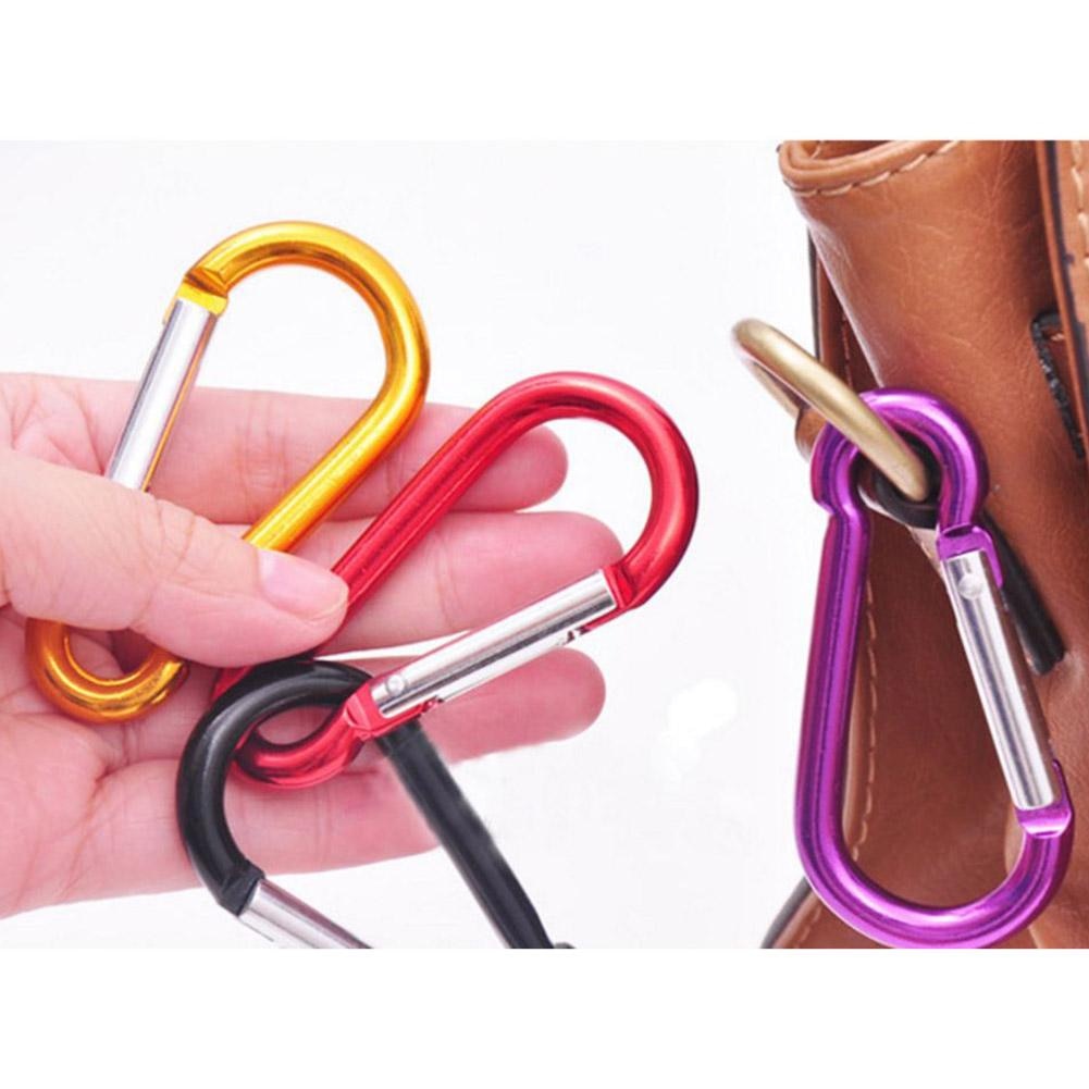 20 Pack Heavy-Duty Aluminum Carabiner Keychain Clip