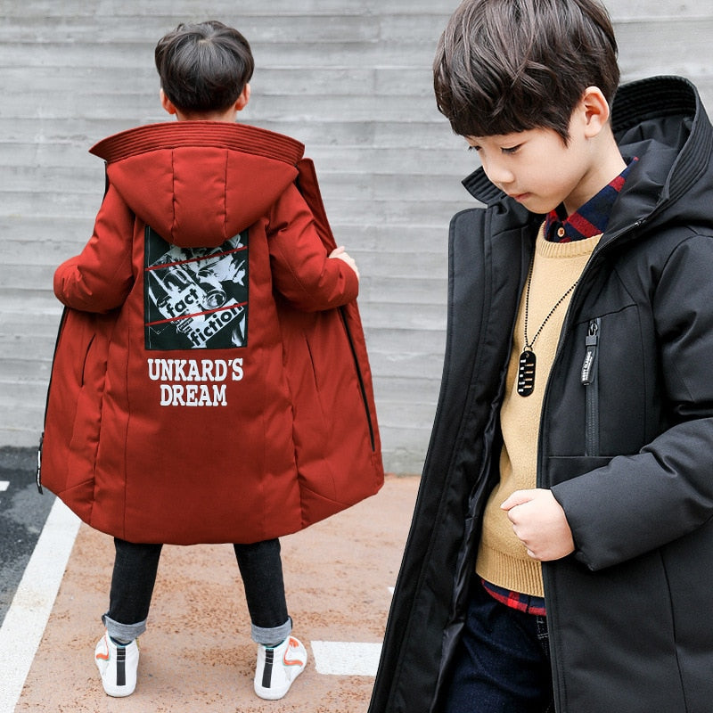Children's Thick Hooded Down Cotton Jacket