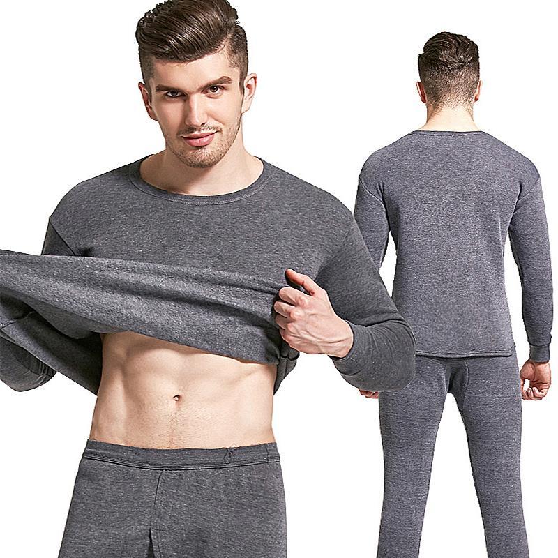 Men's Thick Thermal Cold Protection Top & Bottom Underwear Set