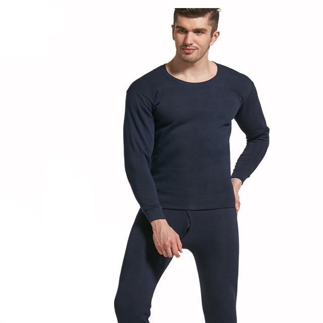 Men's Thick Thermal Cold Protection Top & Bottom Underwear Set