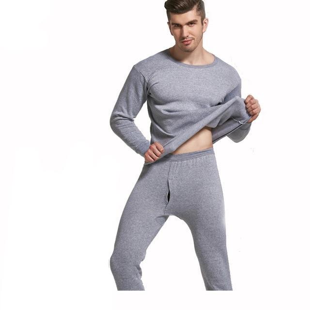 Men's Thick Thermal Cold Protection Top & Bottom Underwear Set