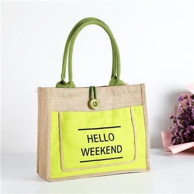 Women's High Quality Linen Luxury Tote