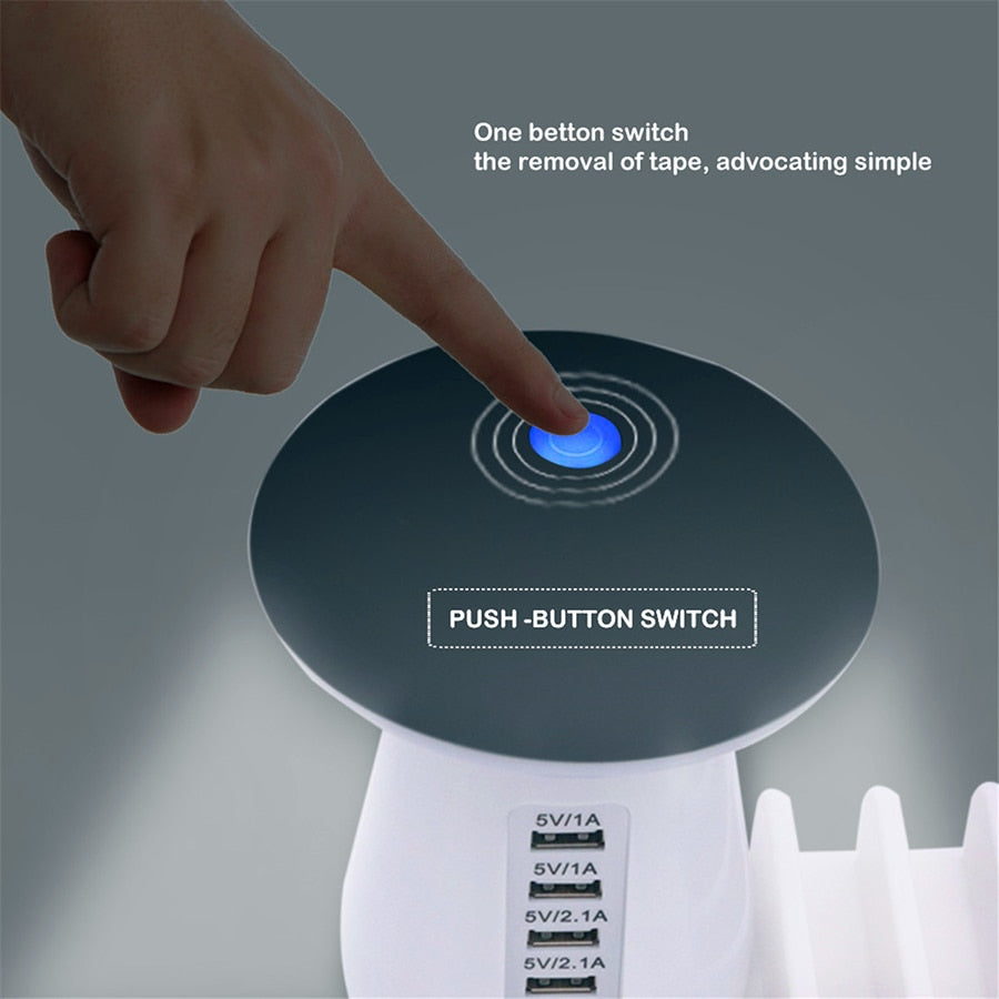 5 Port USB Rapid Desktop Smart Station with Night Light