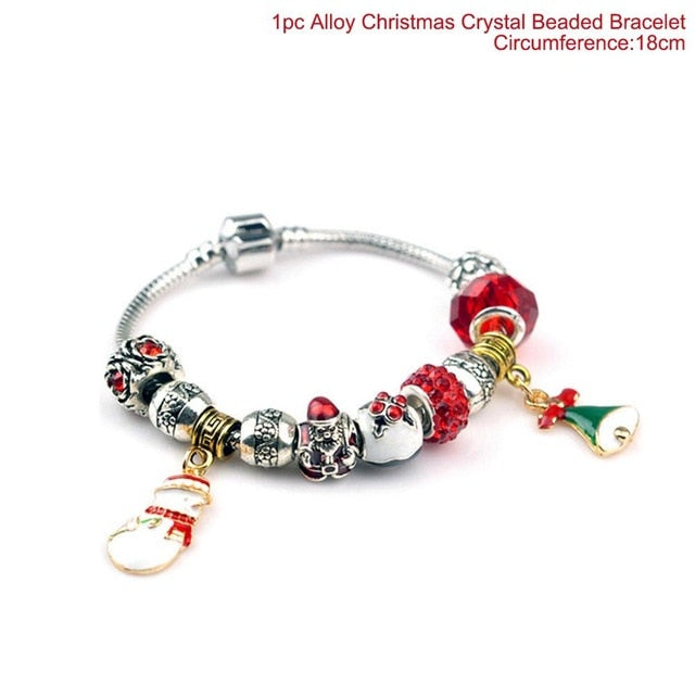 Christmas Pendant Charm Bracelet