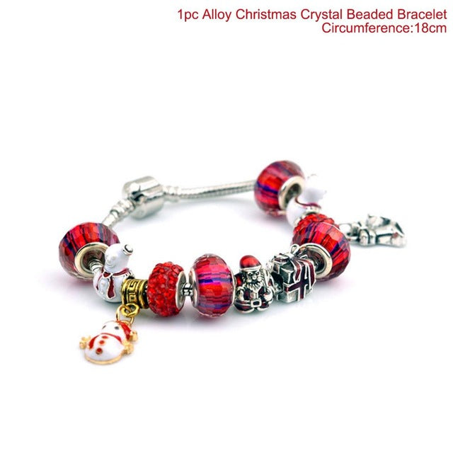 Christmas Pendant Charm Bracelet