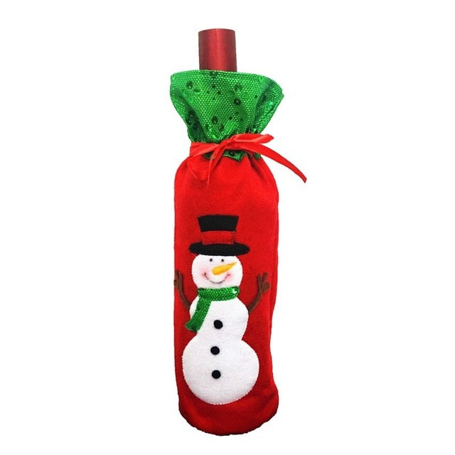 Home Dinner Christmas Decorated Wine Bottle Cover