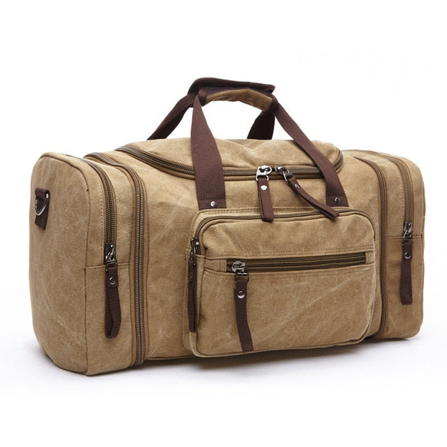 Men's Carry-On Canvas Travel Duffel Bag
