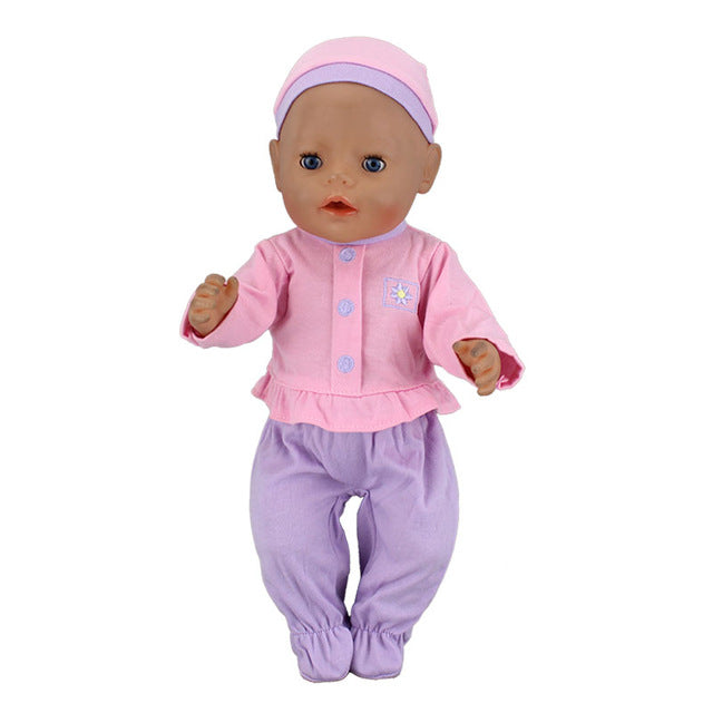 Fashion  Clothes Suit Fit 43cm Zapf Baby Born Doll 17 Inch Dolls Clothes