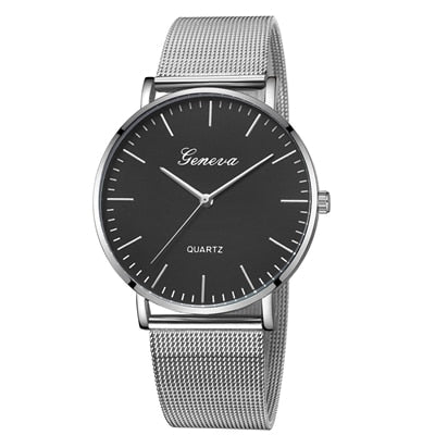 Women's Classic Stainless Steel Band Quartz Wrist Watch