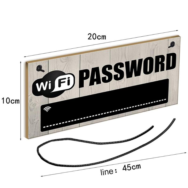 Wooden Hanging WiFi Password Chalkboard Plaque