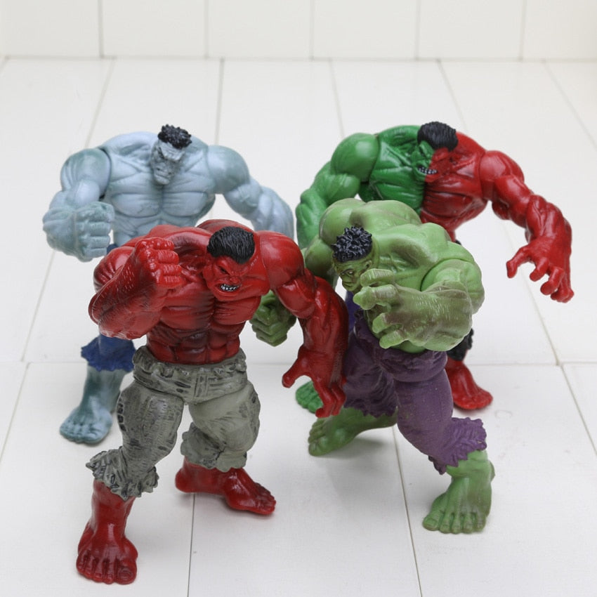Hasbro Marvel 4pcs/set 12cm Avengers 2 Hulk Compound Red Grey Green PVC Action Figure model Toys