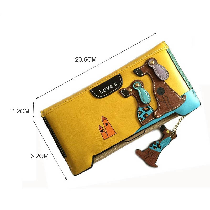 Women's Cute Puppy Wallet Clutch Card Holder