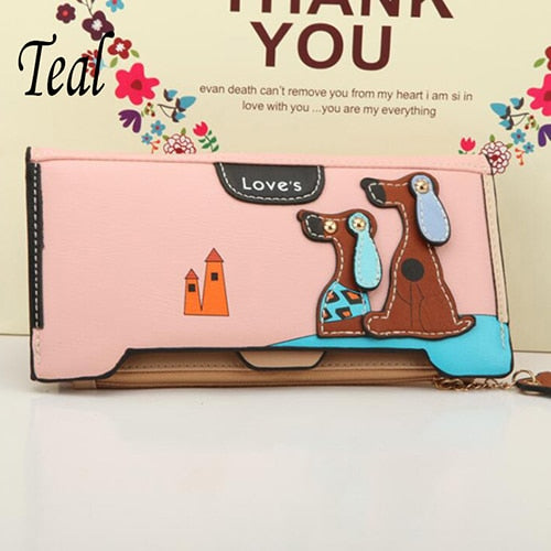 Women's Cute Puppy Wallet Clutch Card Holder