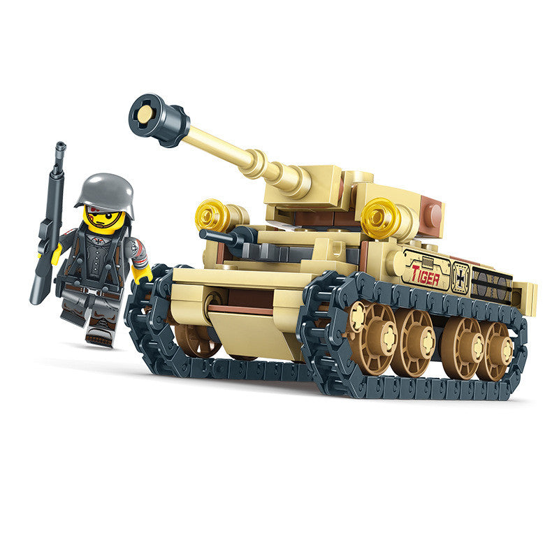 4-in-1 Military Tank Convoy Building Blocks Set