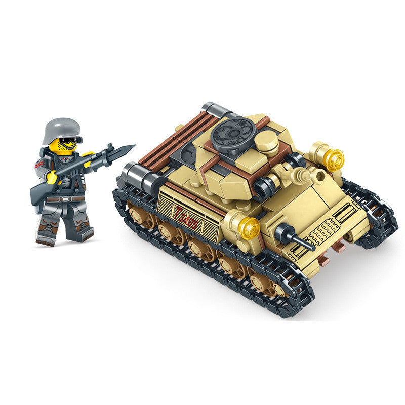 4-in-1 Military Tank Convoy Building Blocks Set