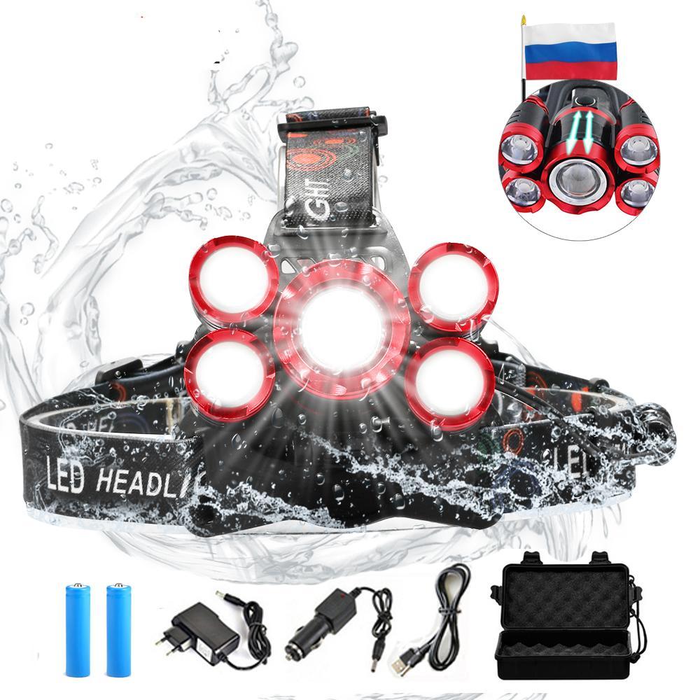Ultra Bright 40,000 Lumens LED 4-Mode Rechargeable Headlamp