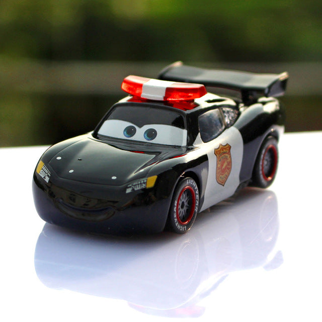 Disney Pixar Cars 3 Lightning McQueen 1:55 police car Diecast Brand Metal Alloy Toys Birthday Christmas Gift For Kids Car Toys