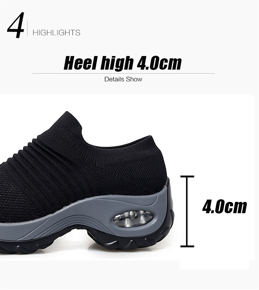 Women's Flat Slip On Breathable Mesh Sneakers