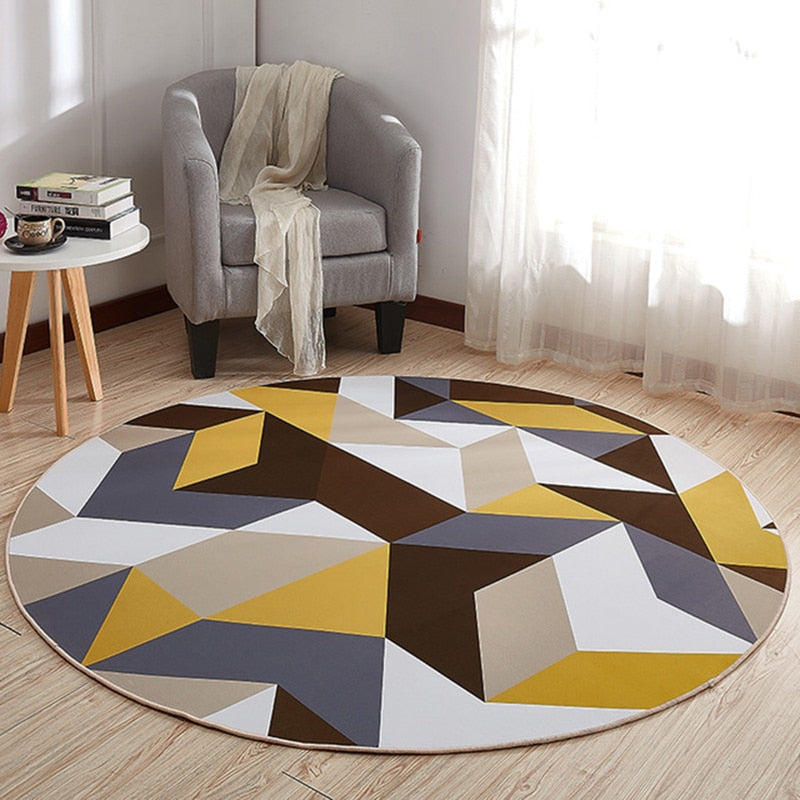 Home Anti-Slip Circular Living Room Carpet