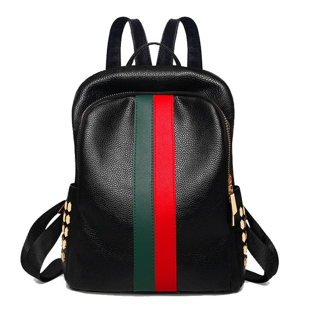 Women's Luxury Designer PU Leather Backpack