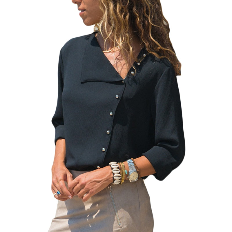 Women's Business Office Long Sleeve Blouse