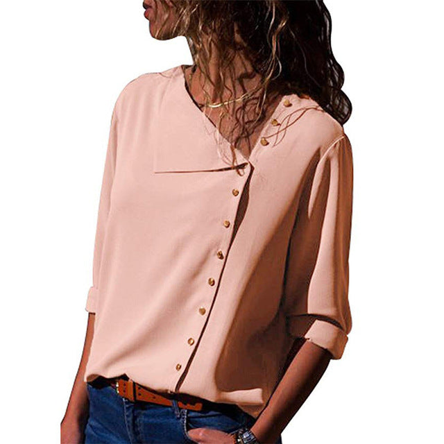 Women's Business Office Long Sleeve Blouse