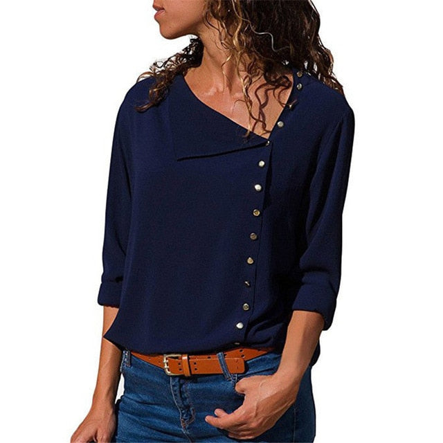 Women's Business Office Long Sleeve Blouse