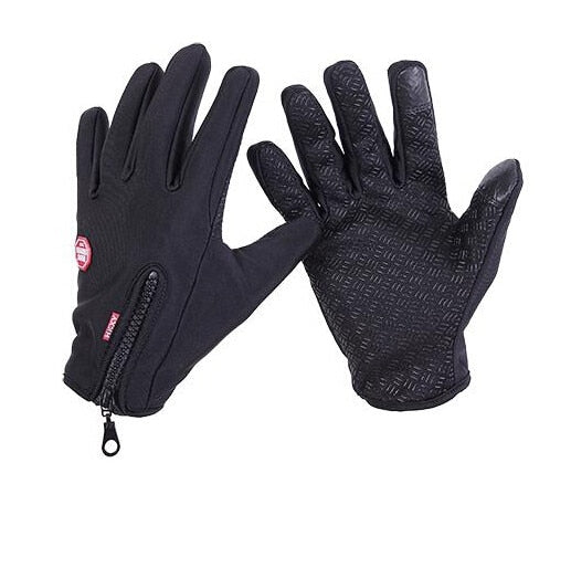 Anti-Slip Thermal Windproof Touchscreen Winter Gloves with Zipper