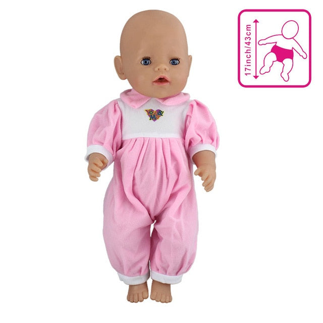 Fashion  Clothes Suit Fit 43cm Zapf Baby Born Doll 17 Inch Dolls Clothes