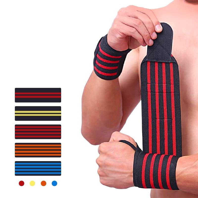1PCS Sports Gym Power Training Bracers Wrister Weightlifting Wrist Protector Pressure Cuff Wrist-band Wrap Wind Belt Men Women