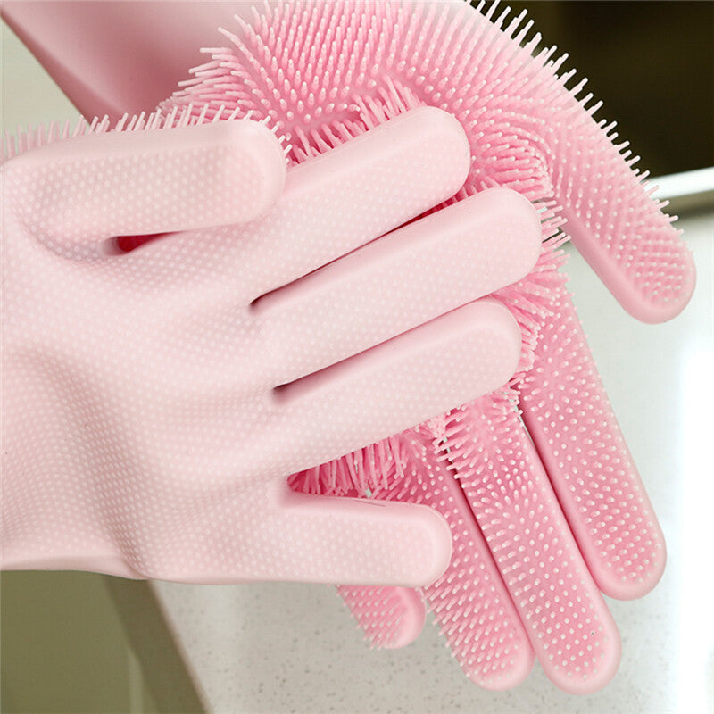 Magic Silicone Scrubber Gloves