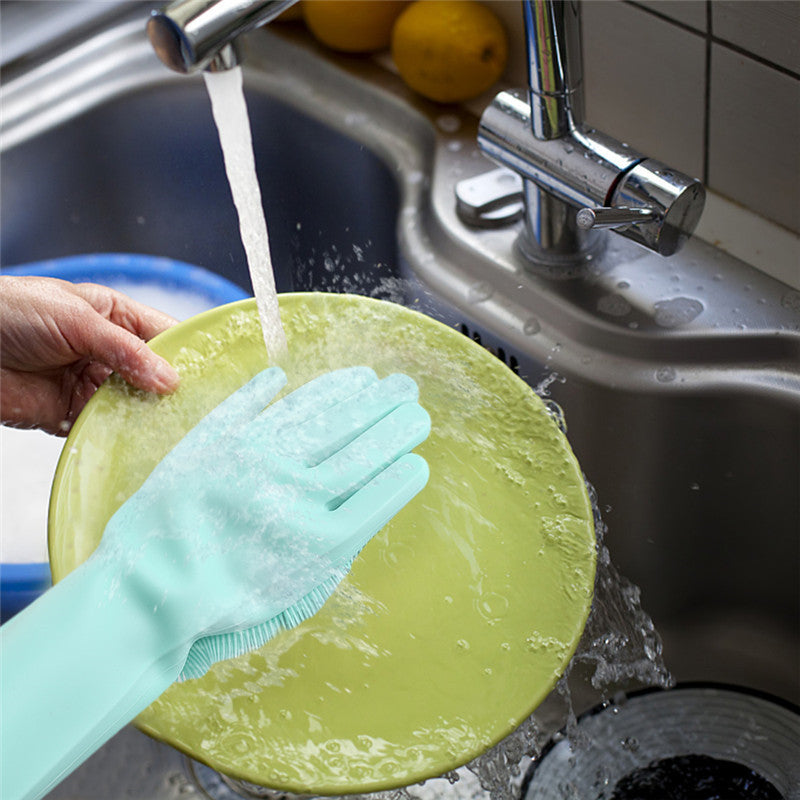 Magic Silicone Scrubber Gloves