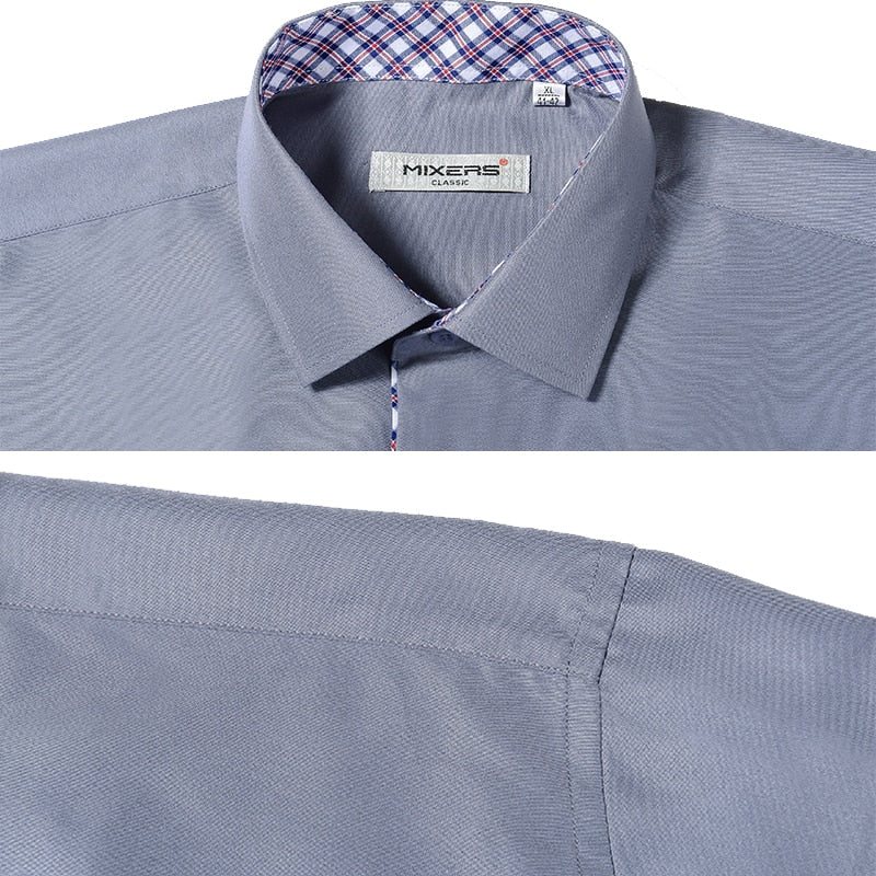 Men's Slim Fit Business Casual Long Sleeve Dress Shirt