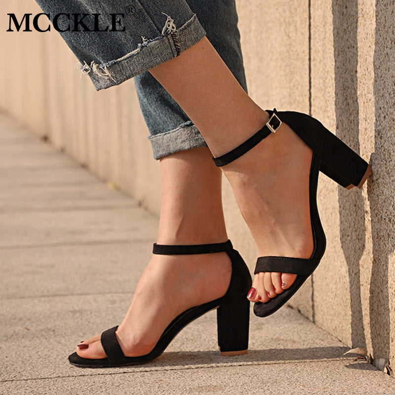 Women's Chunky Heel Gladiator Ankle Strap Sandals