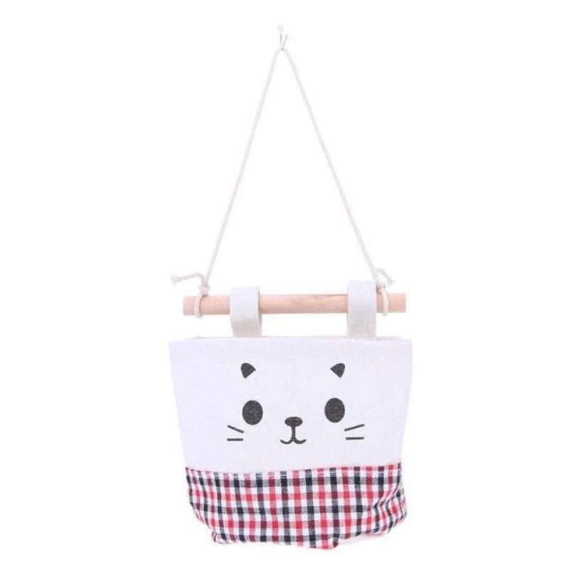 Cartoon Cat Wall Hanging Organizer