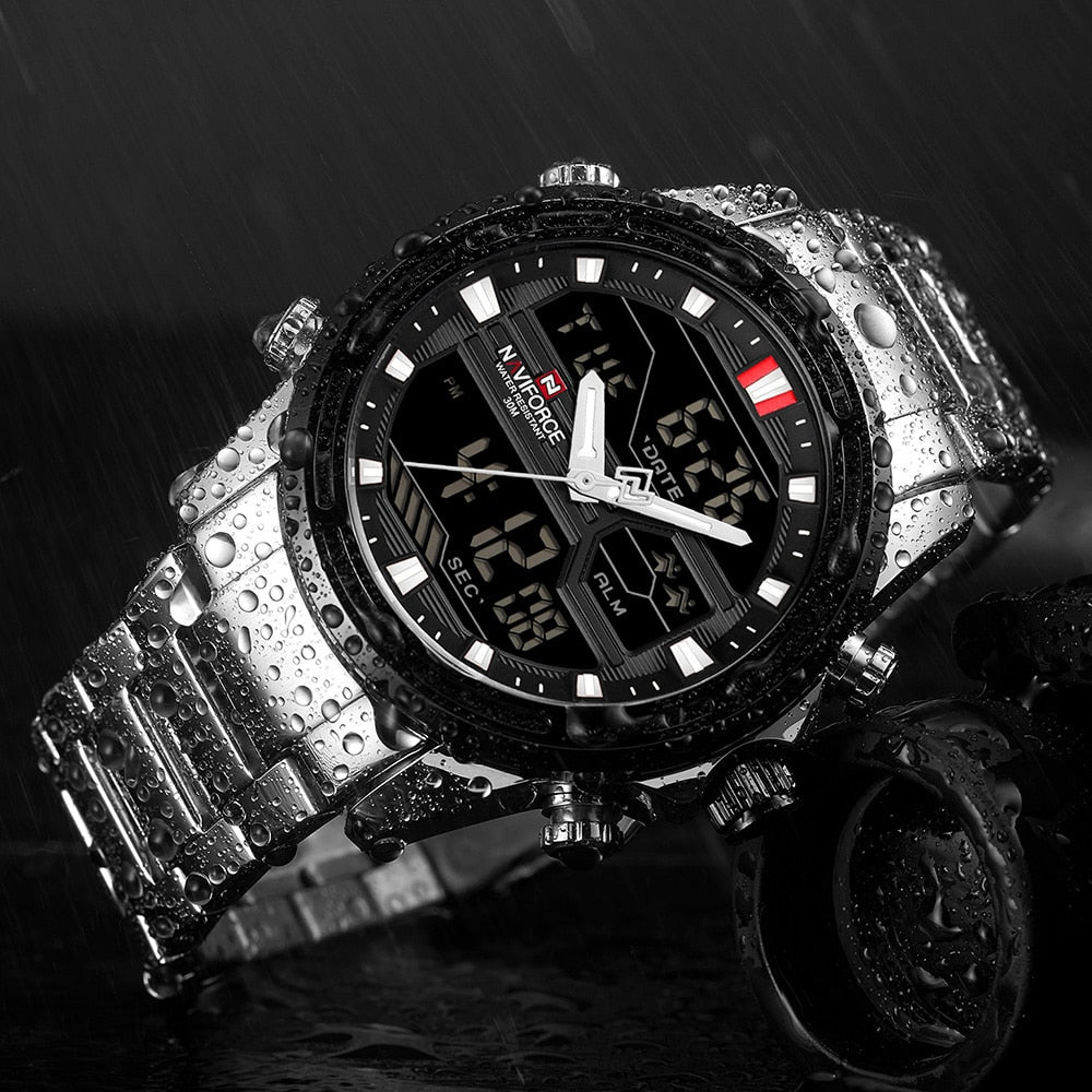 Men's Stainless Steel Luxury Naviforce Sports Wrist Watch